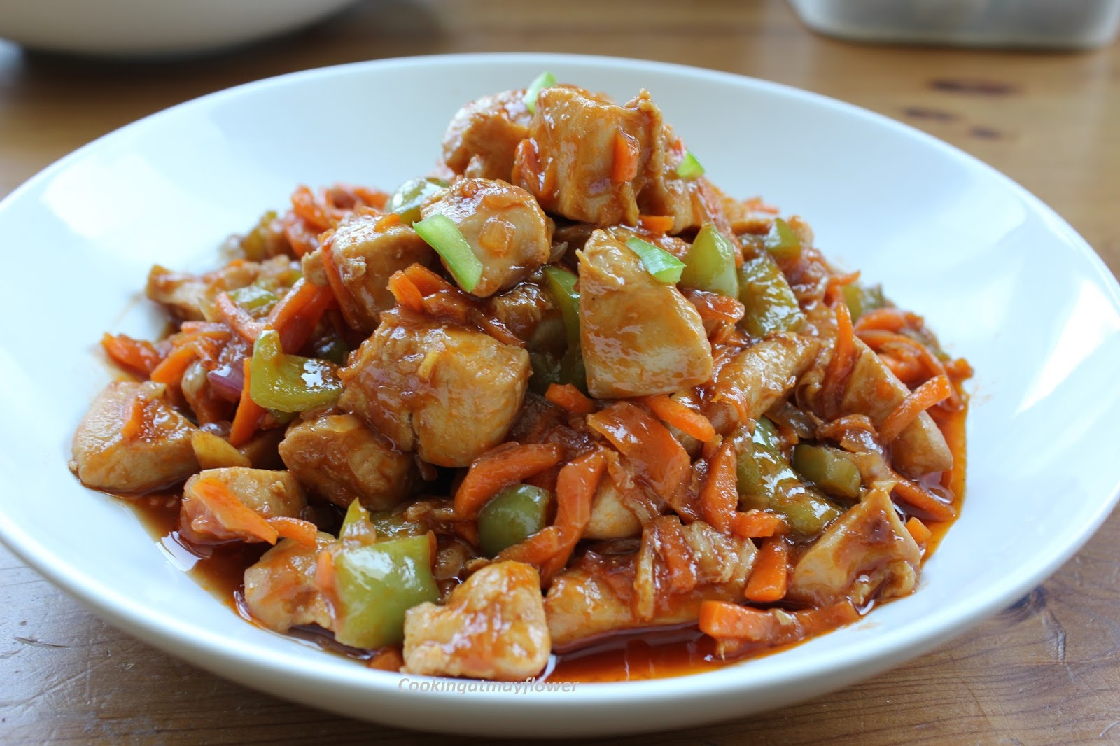 Cooking at Mayflower Sweet and Sour Chicken