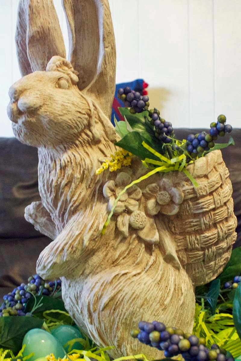 Pier One Inspired Easter Rabbit Centerpiece