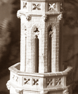 Cuarto juego de ajedrez, campanario de Santa María del Mar, torre blanca