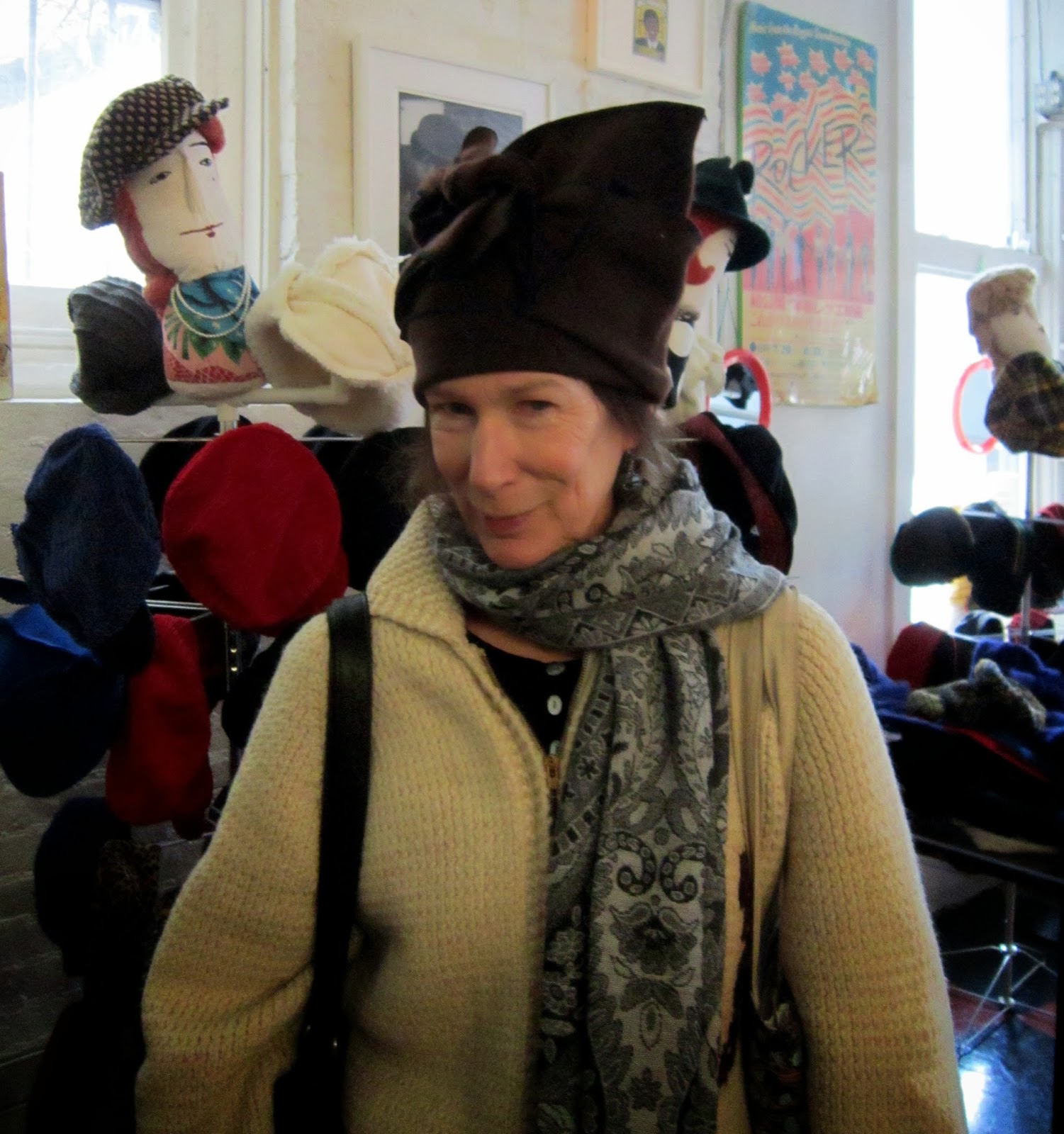 Idiosyncratic Fashionistas Hat Love Jean Rocks out at Amy Downs