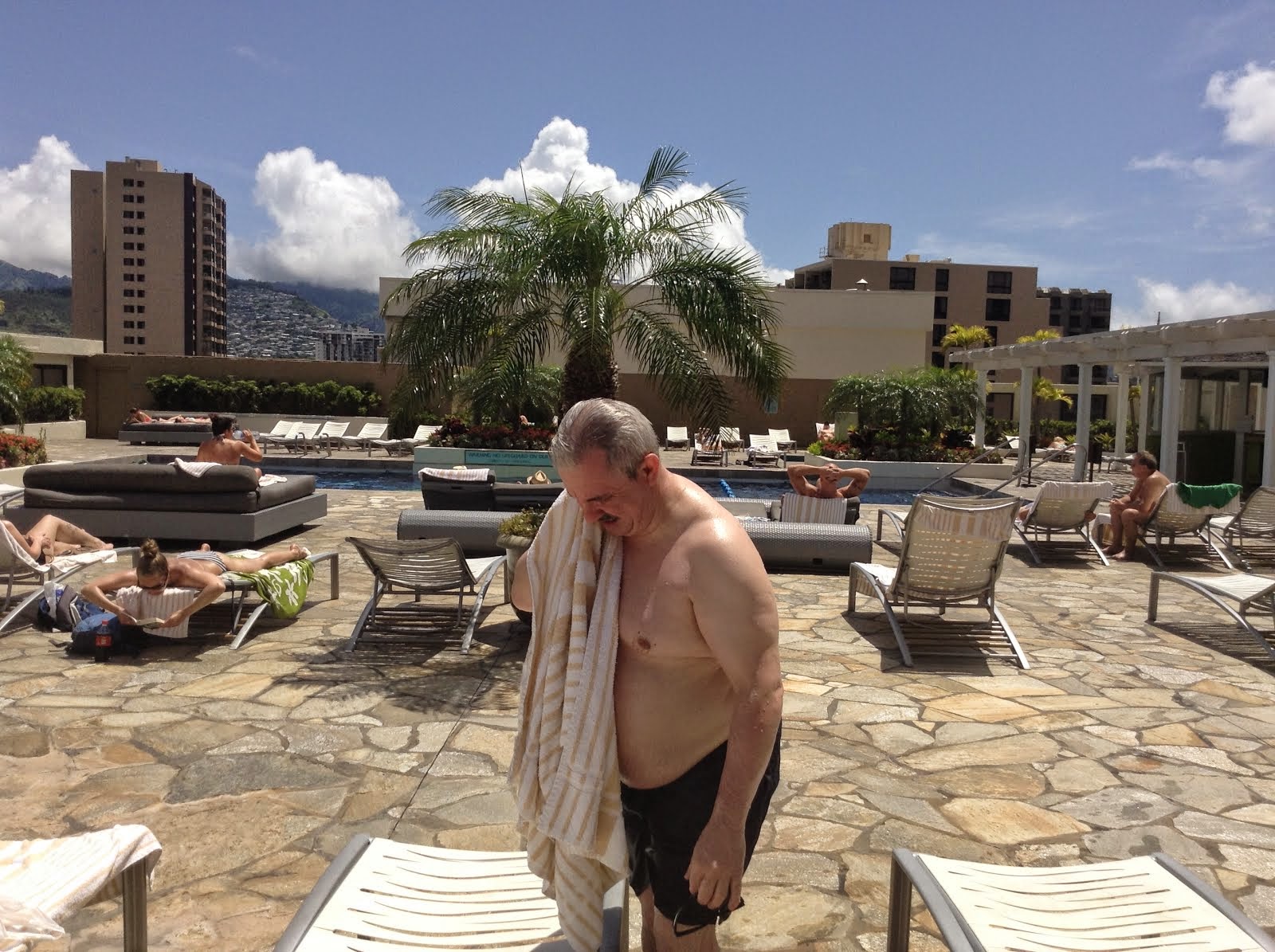 BOB AT THE POOL WAIKIKI BEACH HILTON