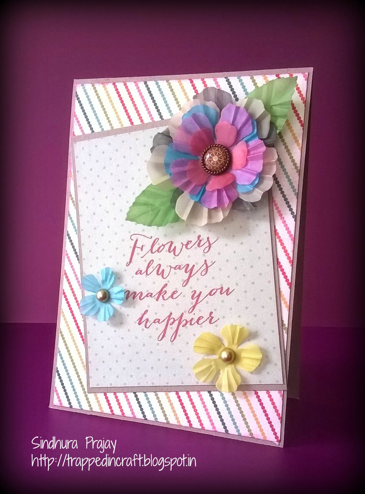 Crafters Corner Vellum flower and a tutorial