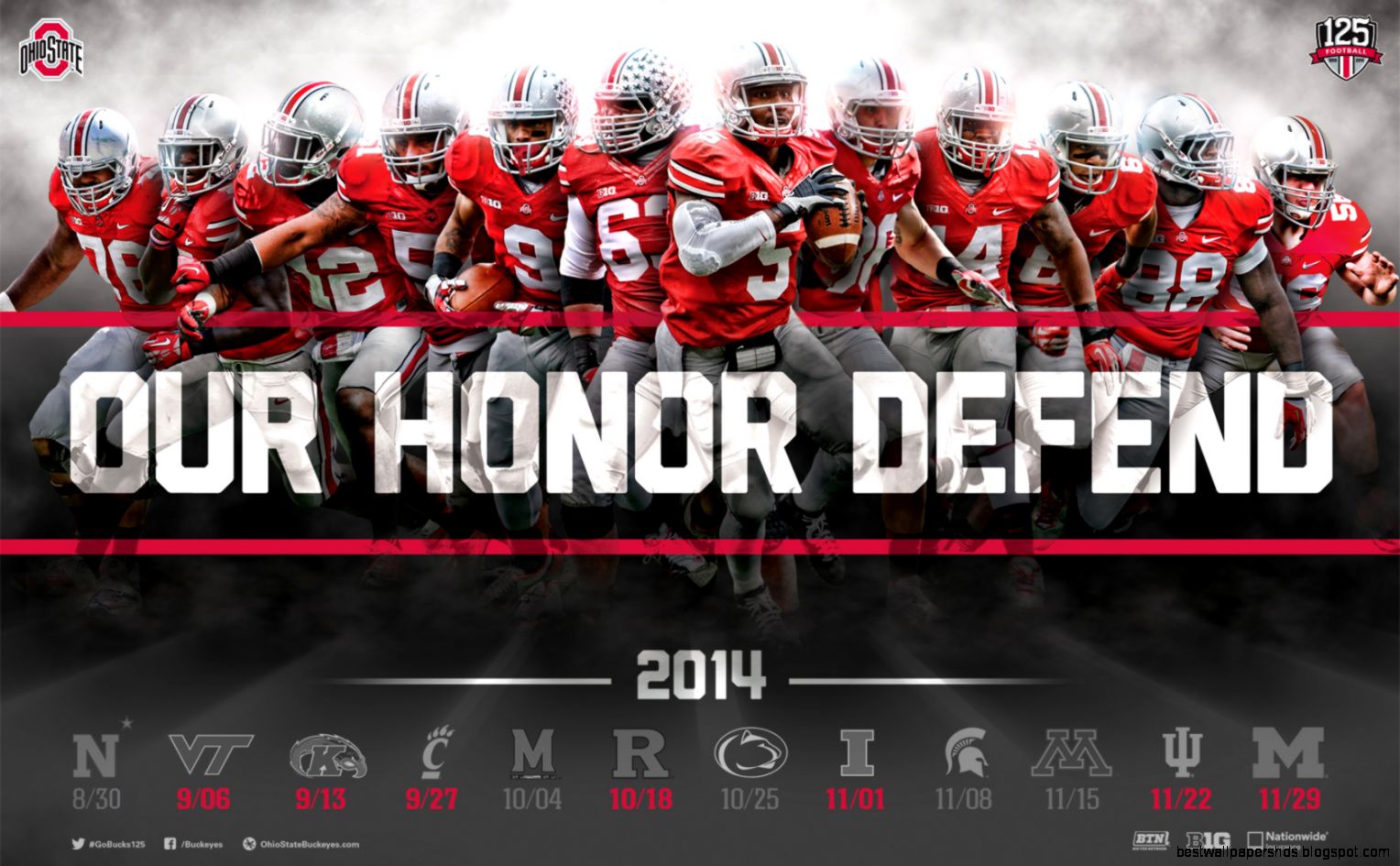 Download The Ohio State Football 2014 Schedule Poster for Printing Download The Ohio State Football 2014 Schedule Poster for Printing