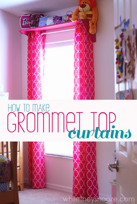 While They Snooze How To Make Grommet Top Curtains