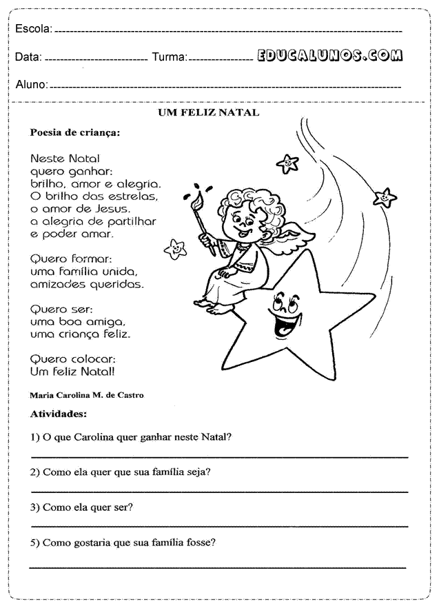 Interpretação de texto natalino