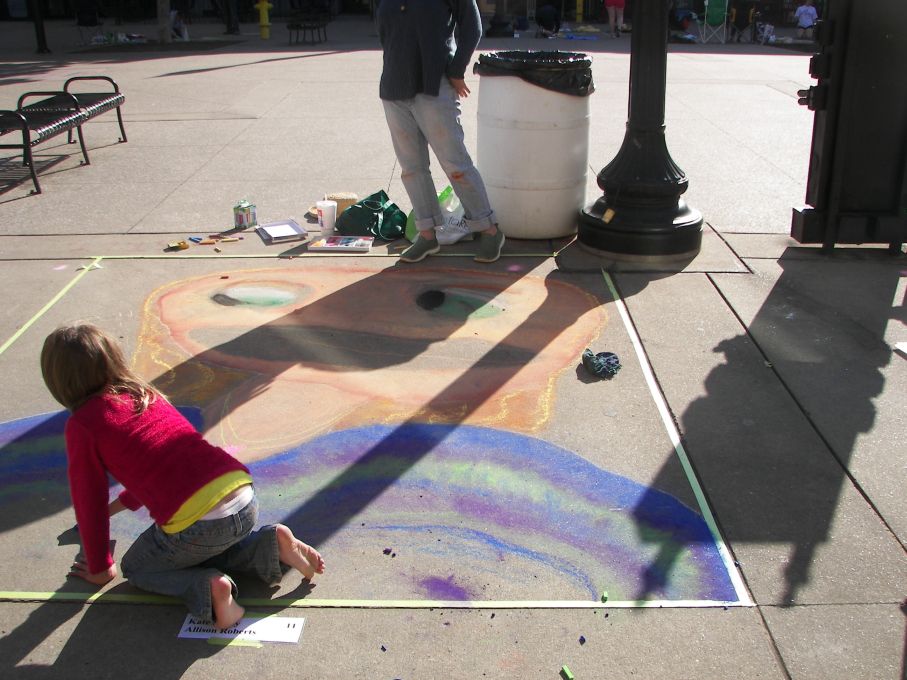 Knoxville Dogwood Arts Chalk Walk Inside of Knoxville