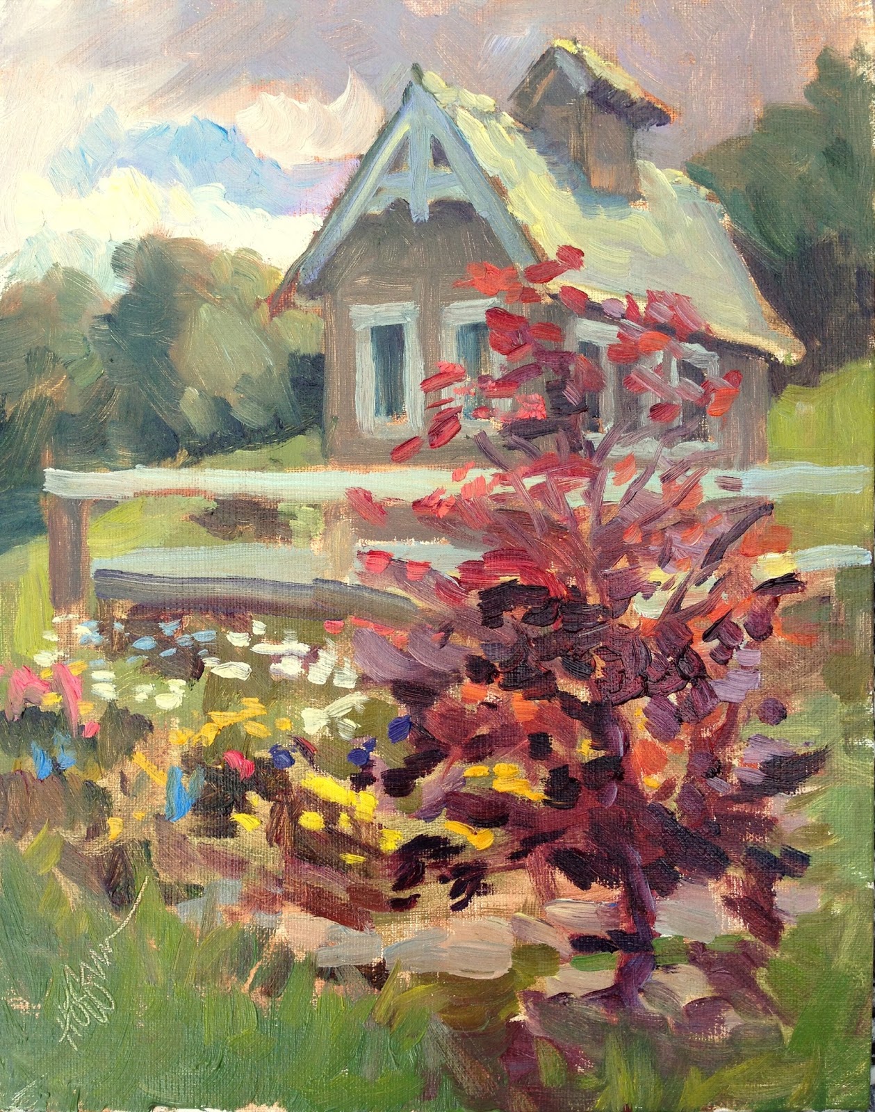 Mary's Paintings "Resting Among the Flowers"