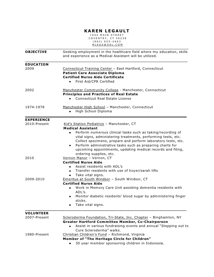 resume includes