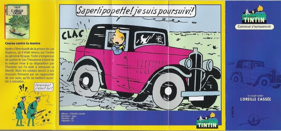En voiture Tintin (13) - L'oreille cassée - Le coupé spider