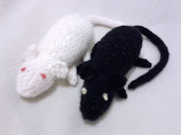 Knitted rat toys