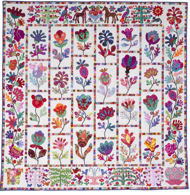 TatteredGarden Quilting Flower Garden by Kim McLean