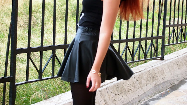 Redhead,outfit,pretty little psycho,rock,skirt,leather,leather skirt,persunmall,zara,pirate,pirate bar,hydra,ringsandtings, Rings and Tings,accessories ,winter, 2013, 2014