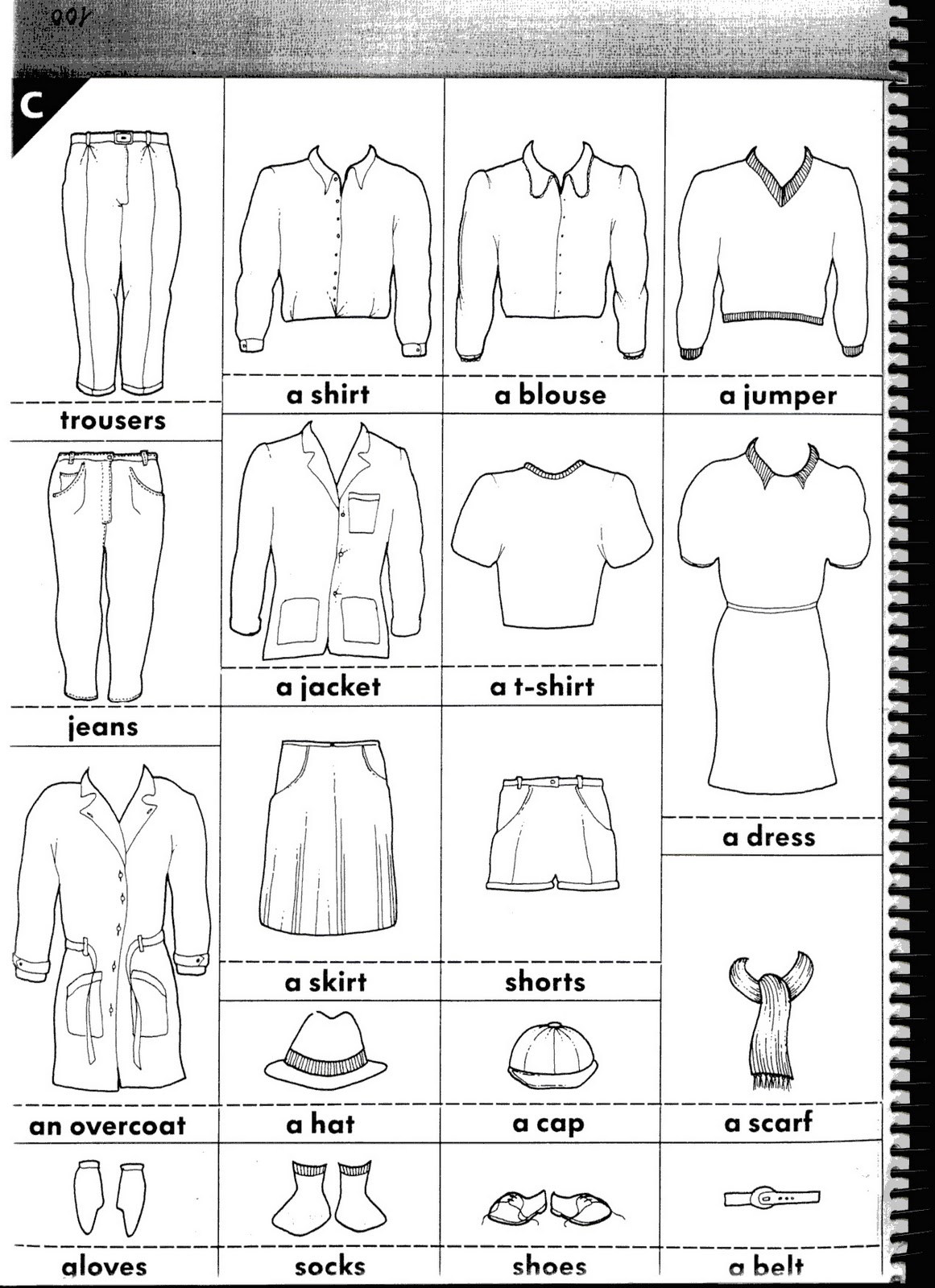 Fichas de inglés Ficha Clothes 11 Clothes vocabulary