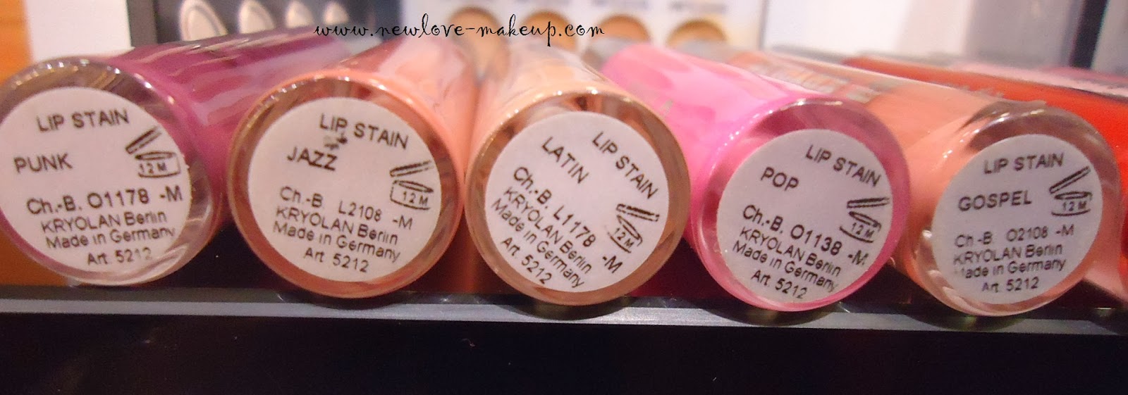Kryolan Lip Stain Swatches New Love Makeup