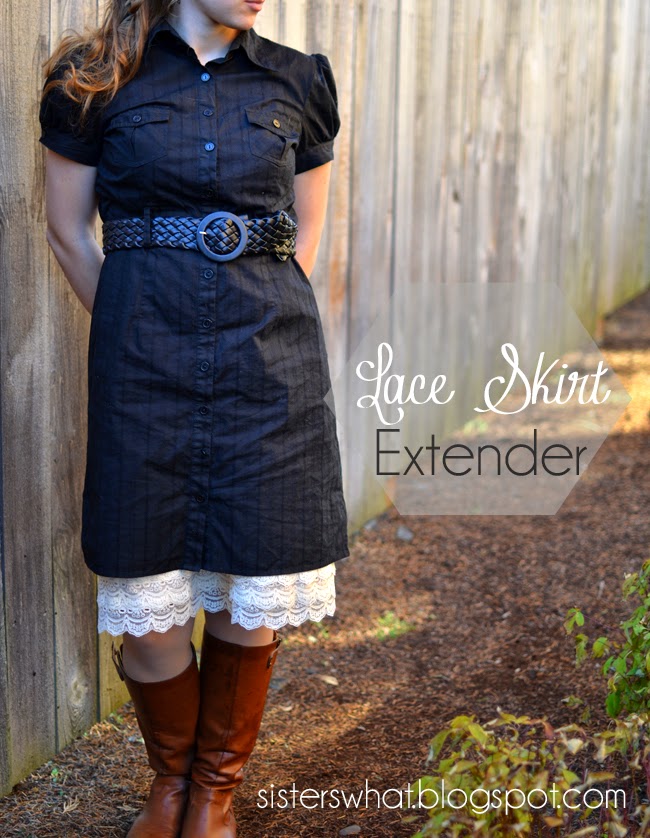 Lace Skirt Extender Tutorial Sisters, What!