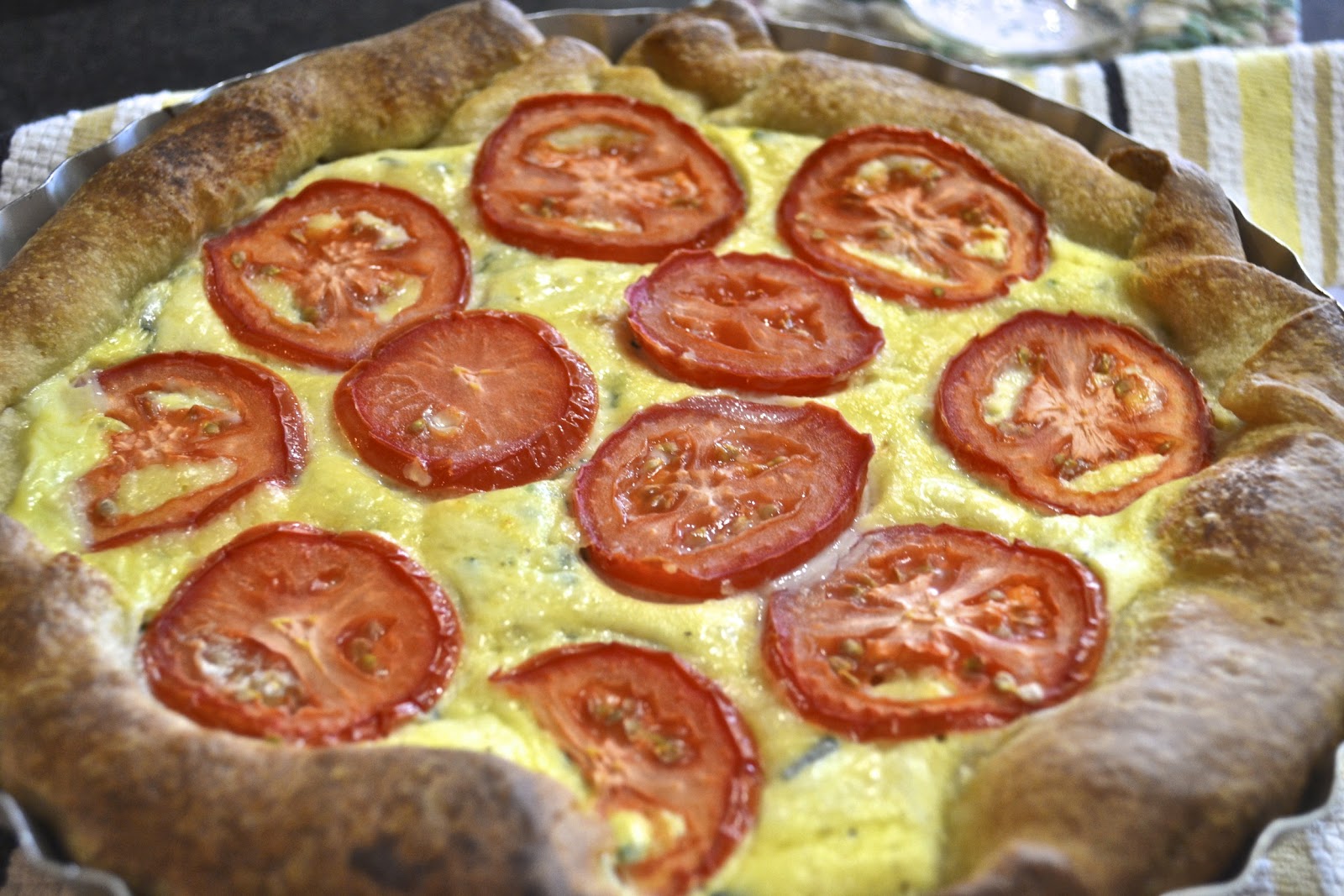 "Pointless" Meals Spinach, Onion and Tomato Ricotta Pie