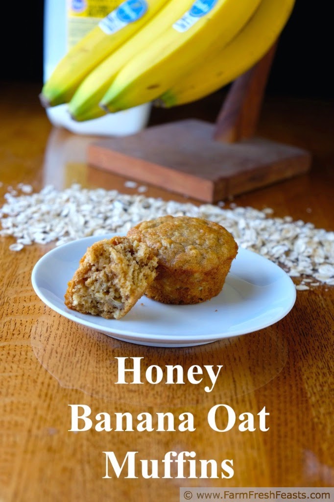 Farm Fresh Feasts Honey Banana Oat Muffins