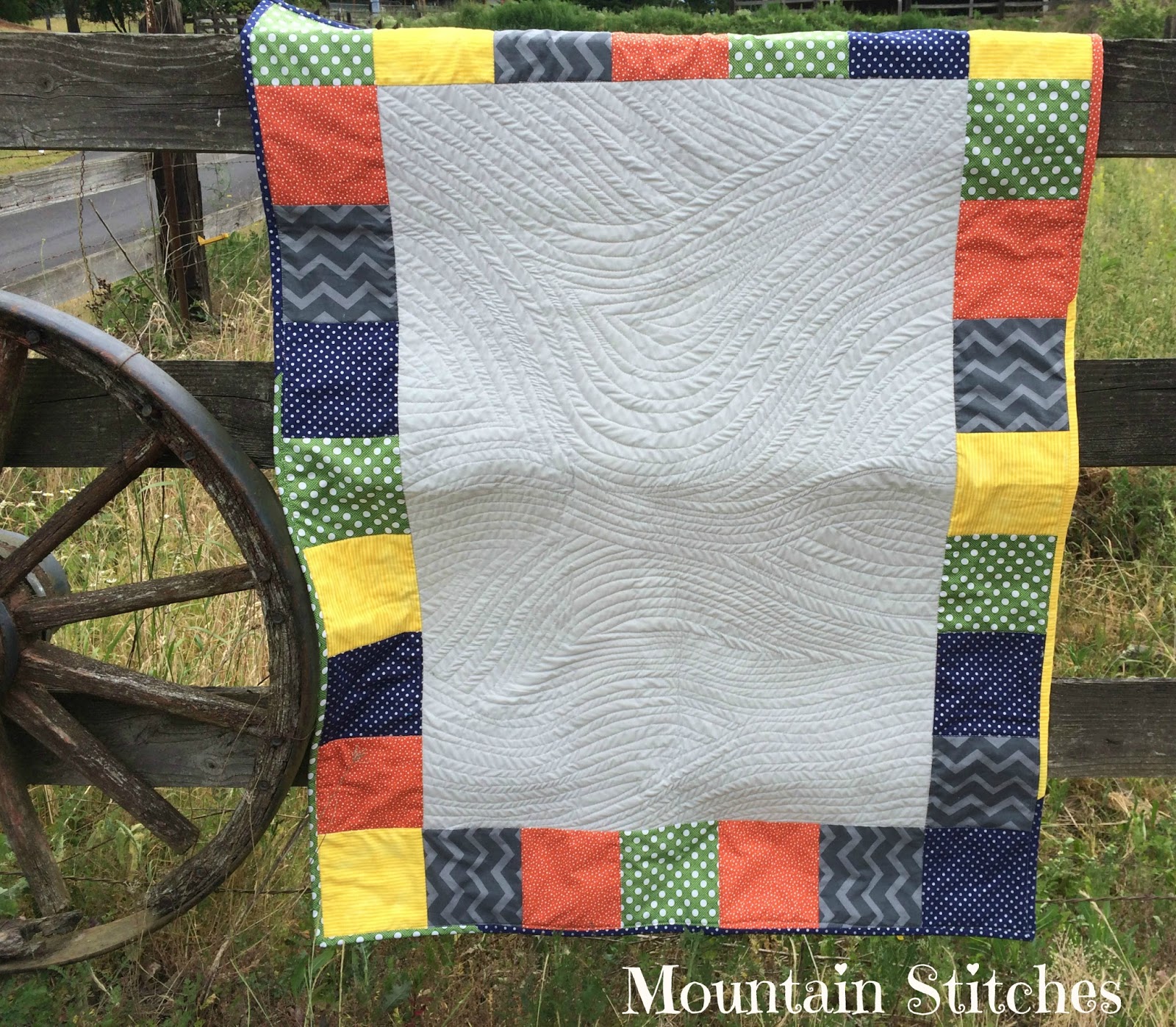 Mountain Stitches Friday Finish Wavy Line Quilt