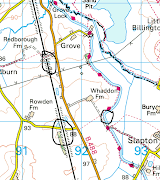 The train was 1st stopped across the fields from church lock and moved a . (train map)
