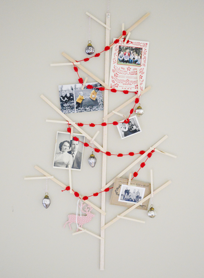 swoon studio Handmade Christmas Wooden wall tree.