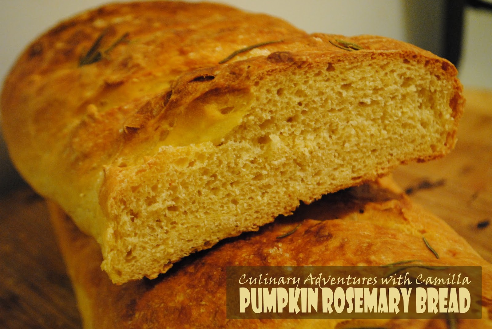 Culinary Adventures with Camilla Crusty Pumpkin Rosemary Bread for 