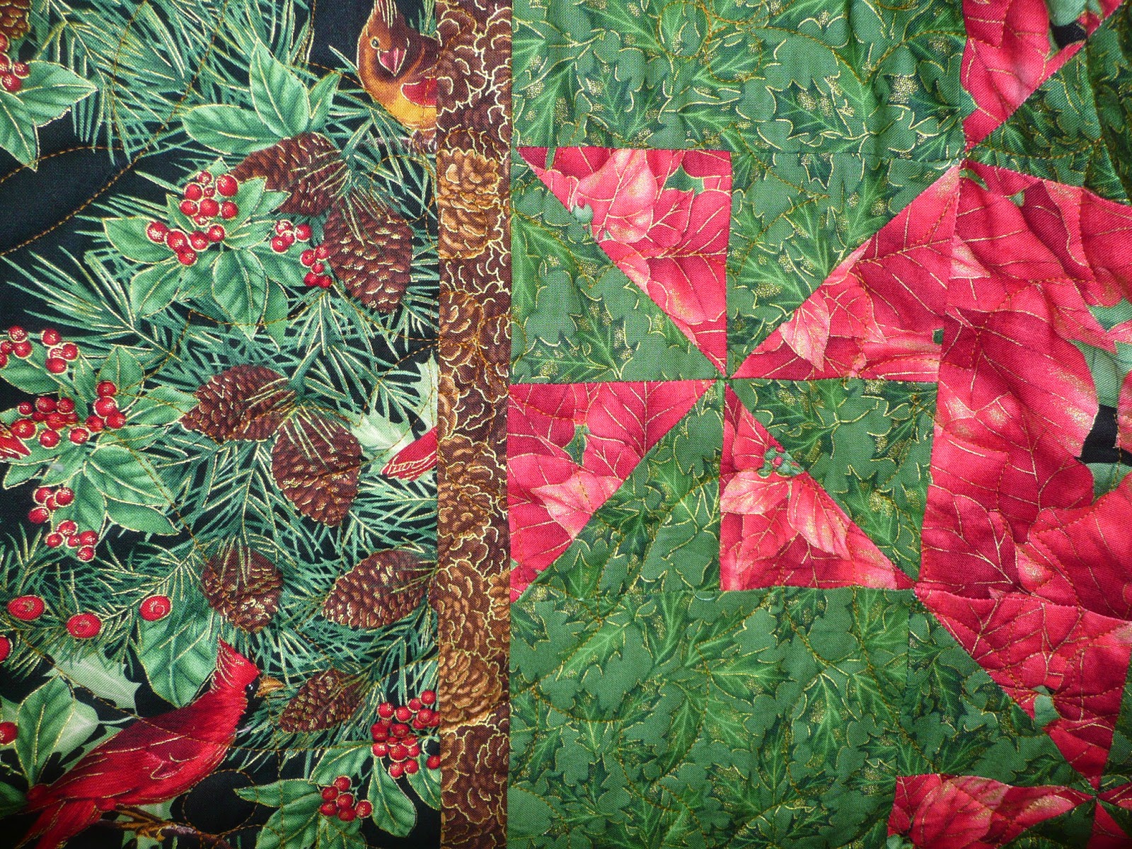 Acorn Ridge Quilting: Joyce's Christmas Panel Quilt