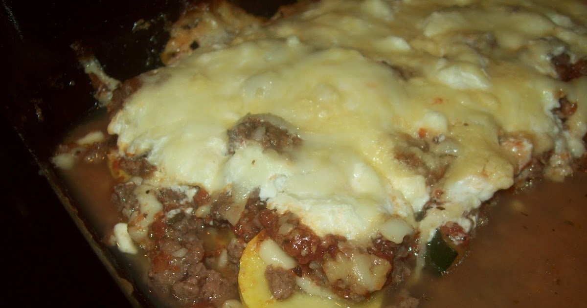 Dinner Time Ideas Italian Ground Beef Squash Casserole