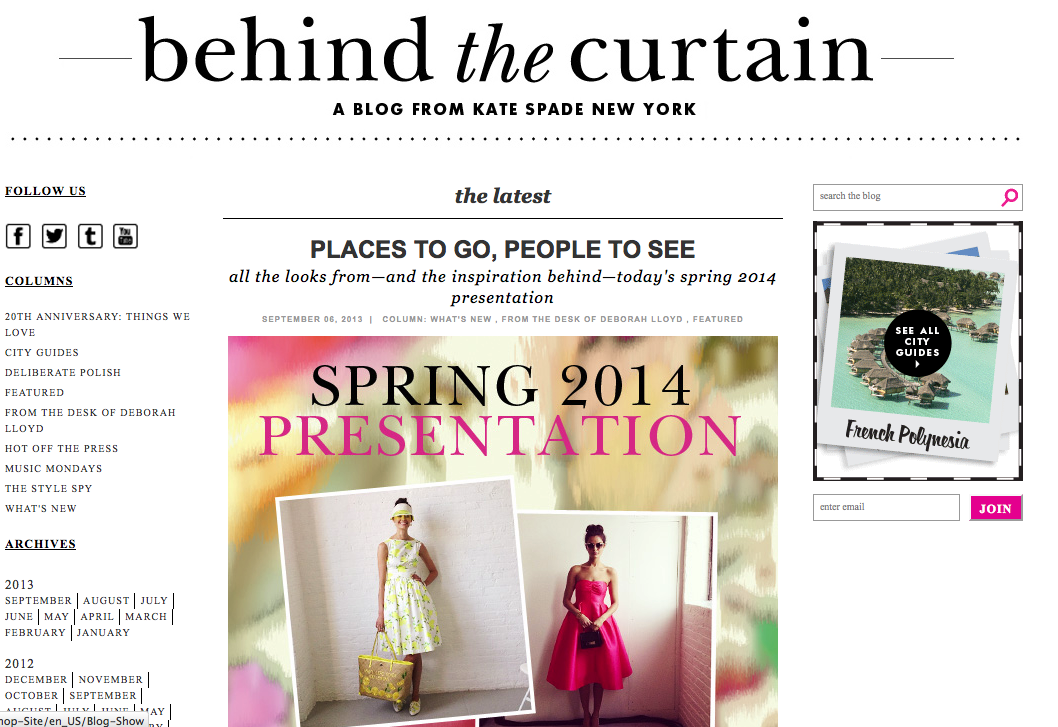 Lesley Geyer S Blog Week 4 More On Kate Spade Maintaining The