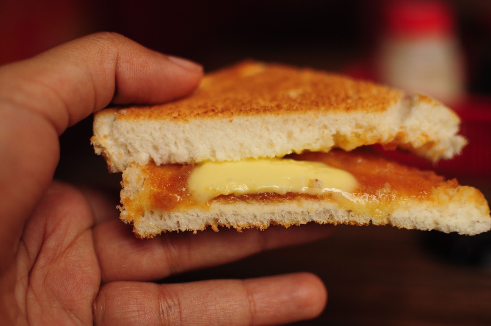 Follow My Recipe Kaya toast, a slab of butter and some half boiled eggs