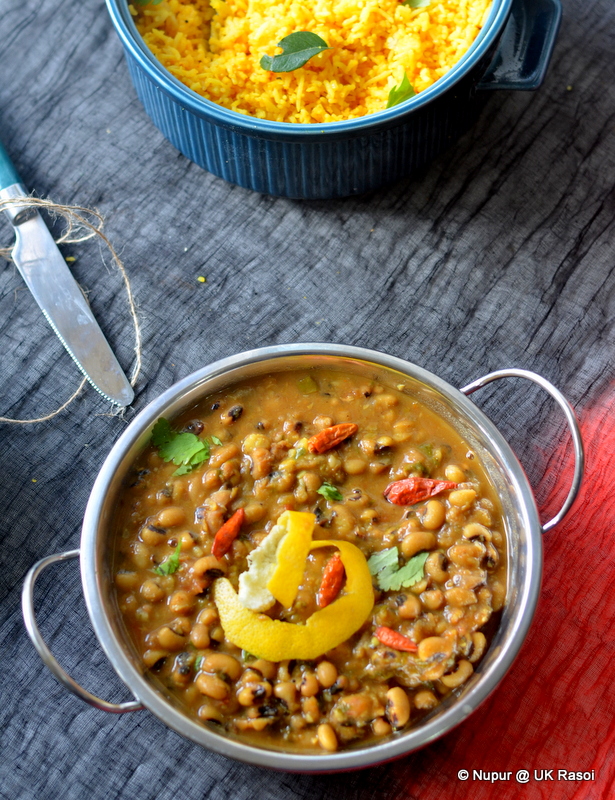 The Veggie Indian Lobiya Curry Black eyed Beans