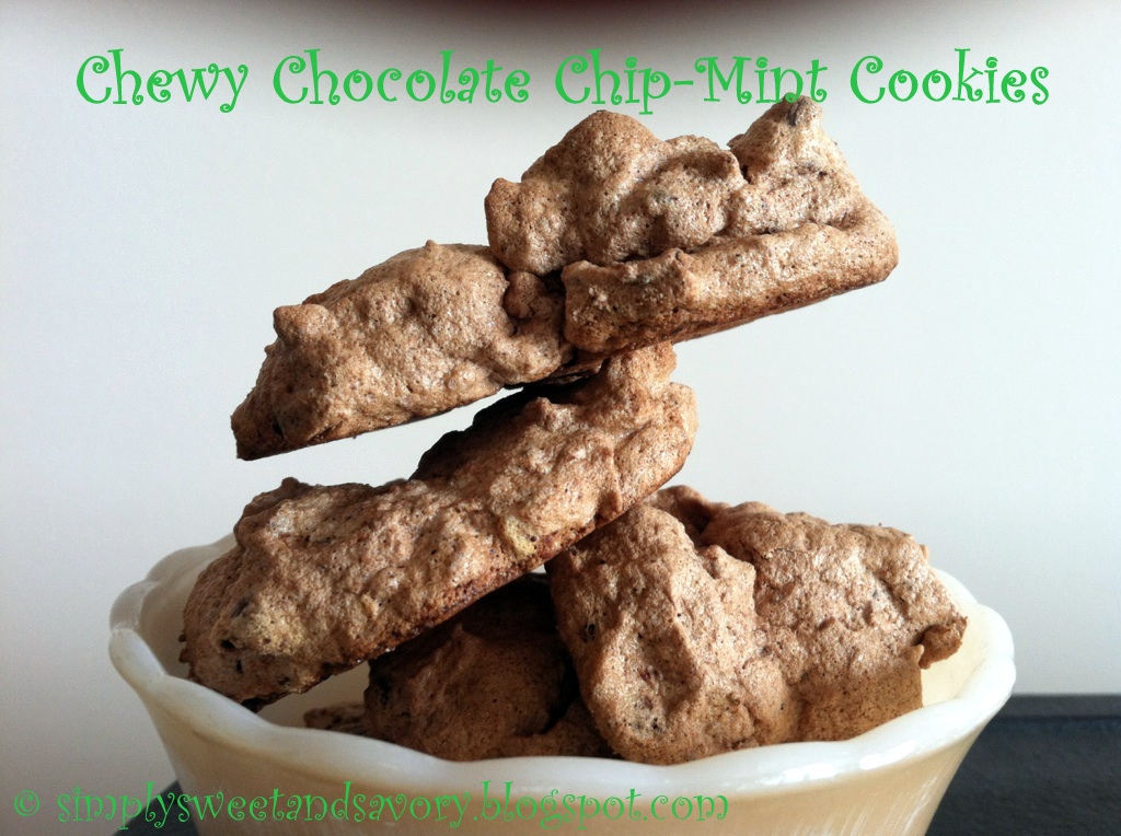 Simply Sweet {and Savory} Chewy Chocolate ChipMint Cookies