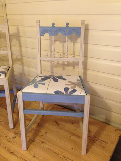 Blue & Country Grey Chair.  John Lewis Fabric.