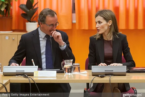 Queen Letizia of Spain visits the ONCE Education Resource Center on February 25, 2015 in Madrid, Spain