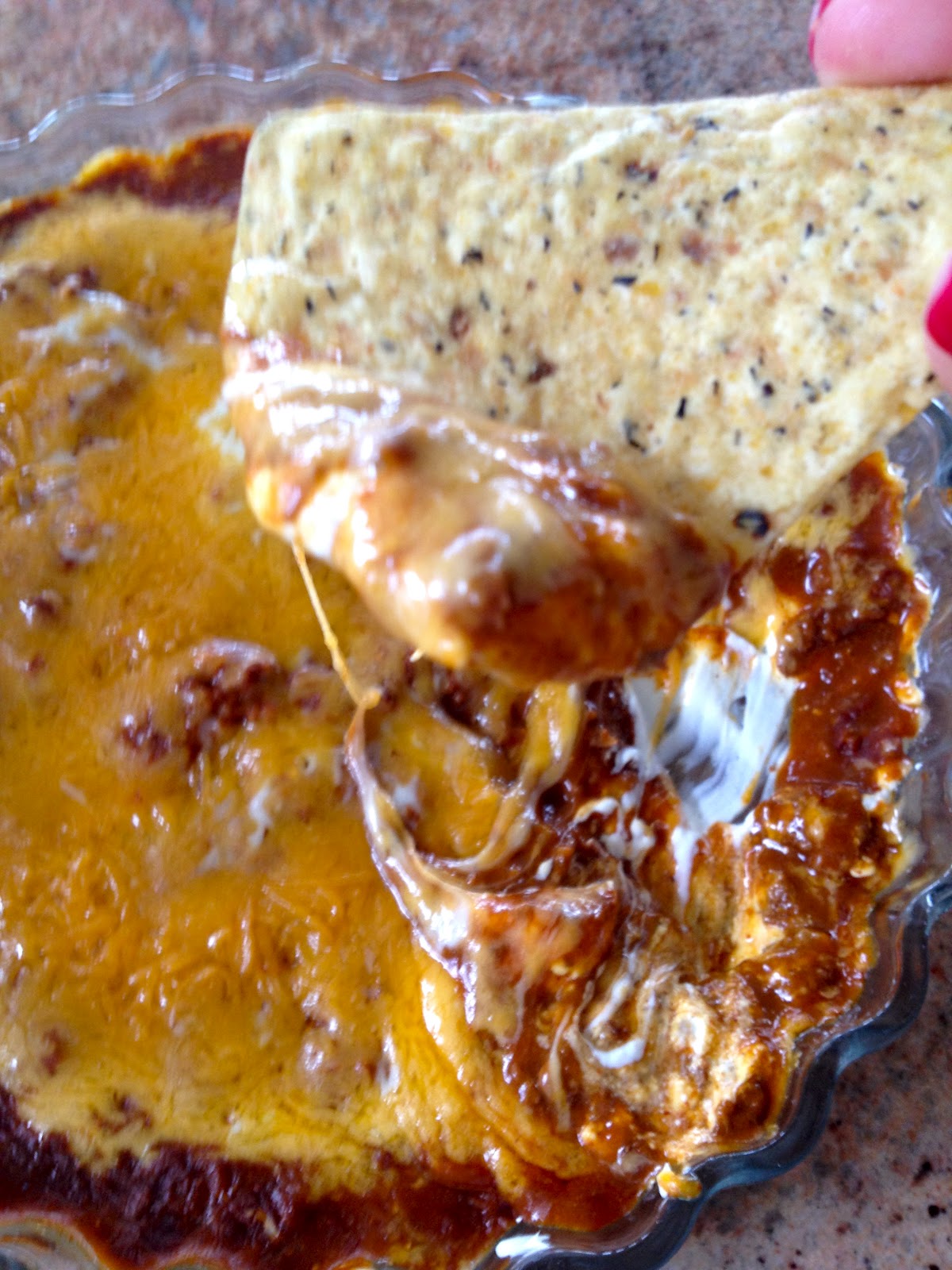 Kiss My Apron Taco Dip with Chips