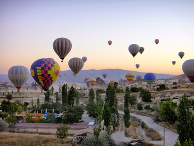 Boarding Hot Air Balloon at Cappadocia Turkey