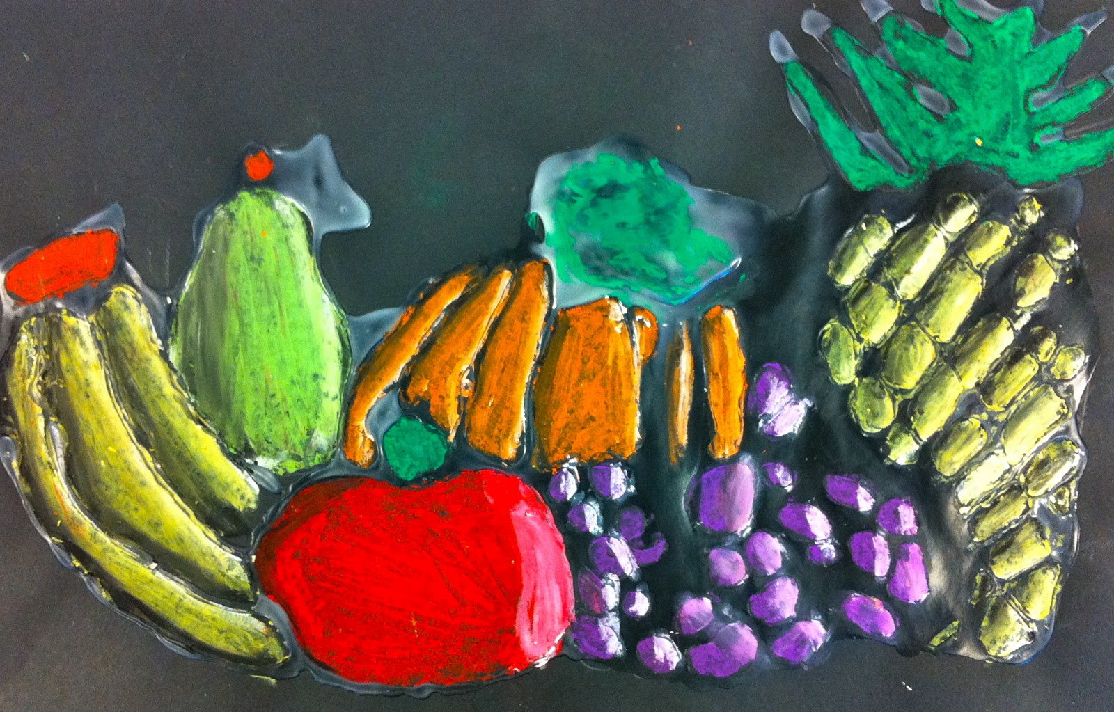 Expression of Imagination "Glue & Pastel Harvest" by Sixth Grade