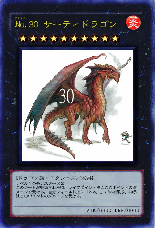 遊戯王カード ナンバーズ 自分で作ったオリカ No 30 サーティドラゴン
