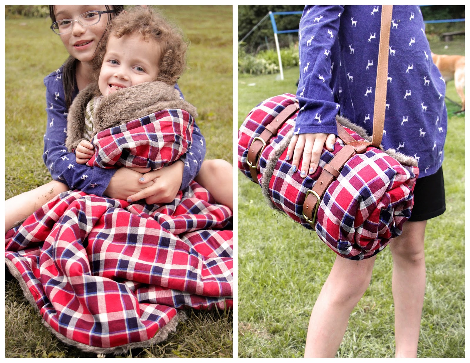 Grosgrain Make Your Own Leather Carry Along and Fall Blanket out of