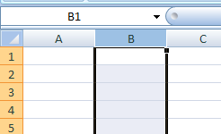 Una columna en Excel 2007 Columna
