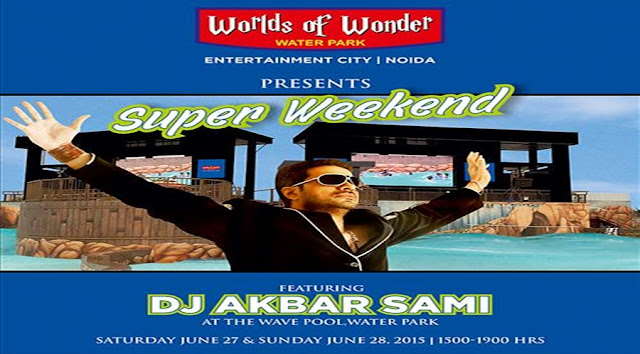 DJ Akbar Sami at the Wave Pool of WOW Water Park on Weekend in Noida