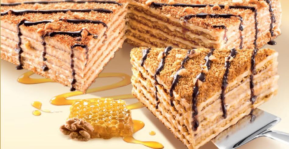 Marlenka Tr MARLENKA Cevizli Ballı Naturel İthal Pasta (Medovik)