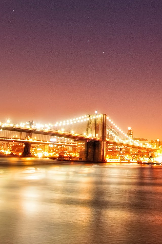   Brooklyn Bridge Night   Android Best Wallpaper