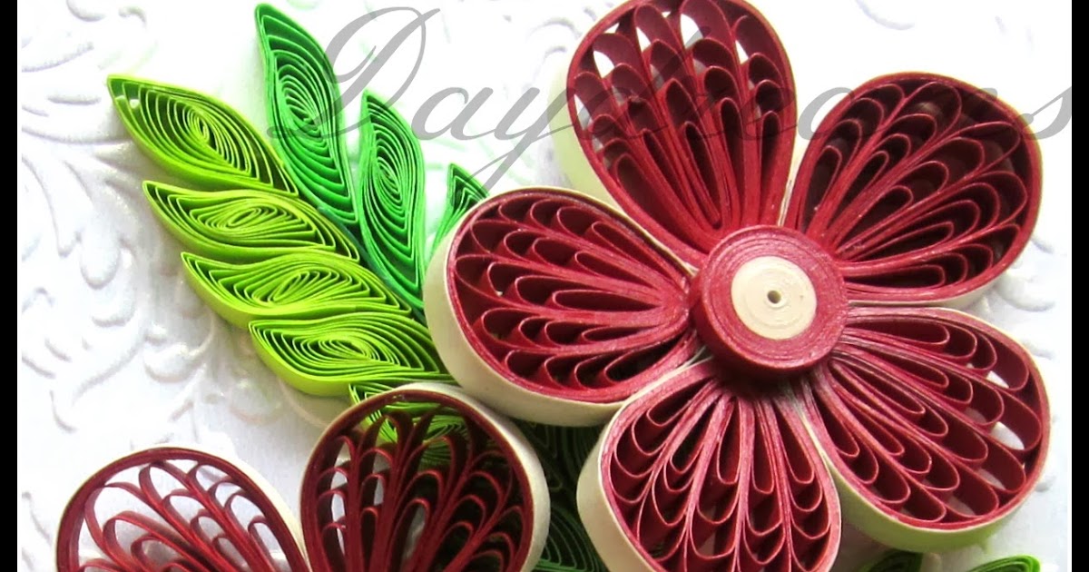 DAYDREAMS Quilled flowers using multi strips loops
