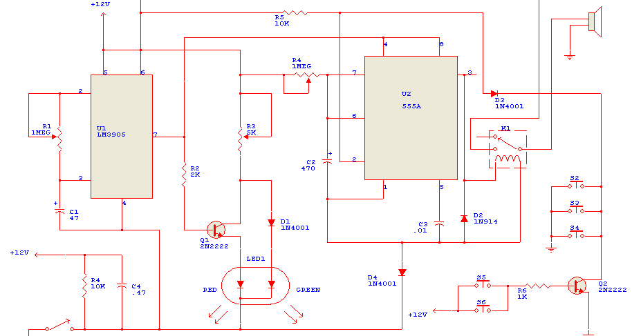 Auto Alarm Schematic | Circuit Wiring