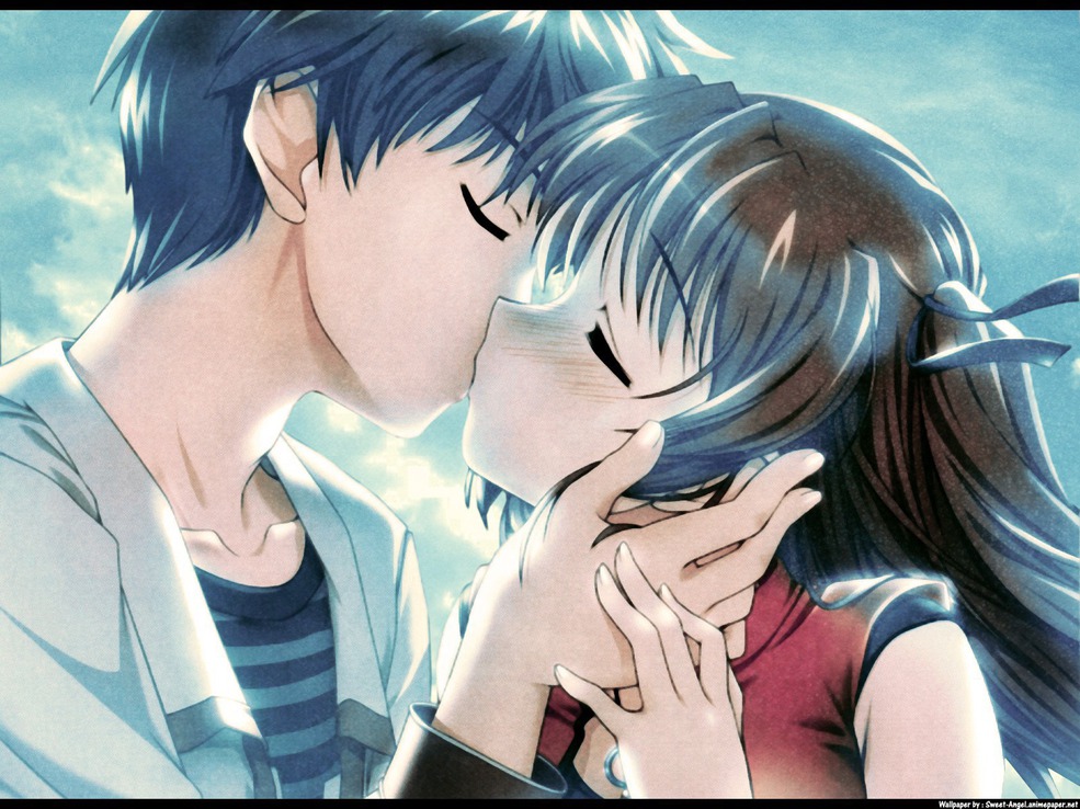 Animals Zoo Park: Anime couple, Anime Love couple Kiss Wallpapers & Pictures