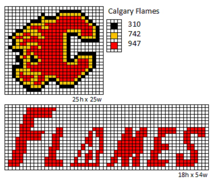 Crochet Fanatic NHL Logos and Name Plates