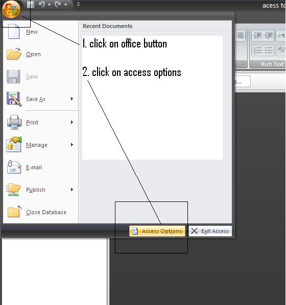 Hide Navigation Bar In Access 2007 « Access VBA Macros