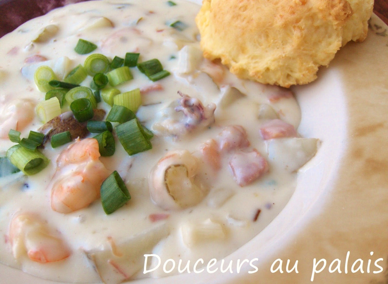 Douceurs au palais Chaudrée de fruits de mer du Fairmont