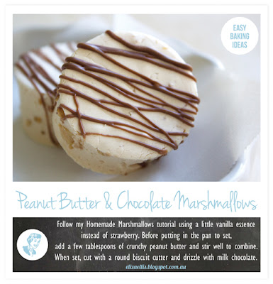 Peanut Butter & Chocolate Homemade Marshmallows - Easy Baking Ideas by Eliza Ellis