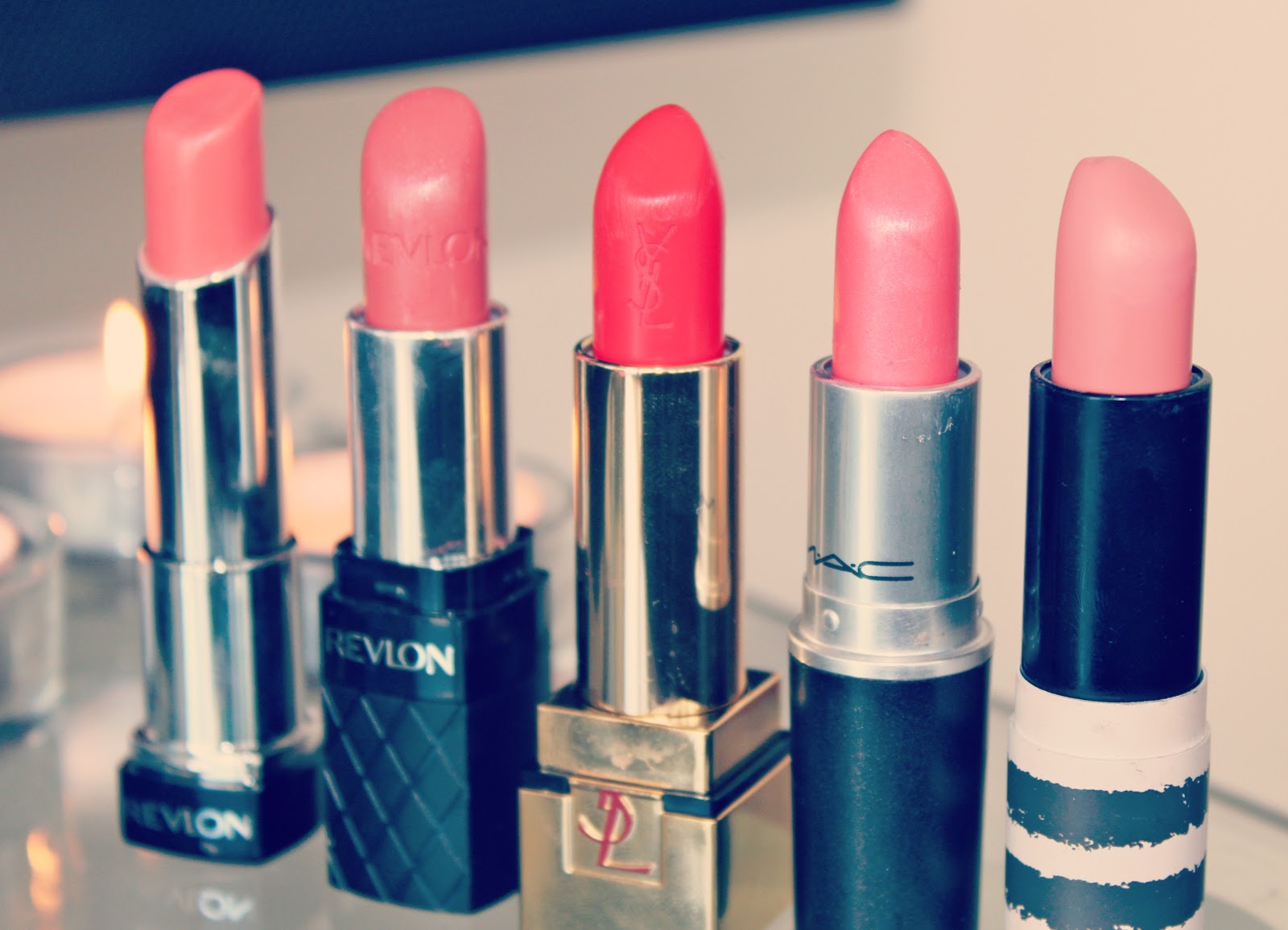 Spring Lipsticks // Pretty Peaches girl makeup nose